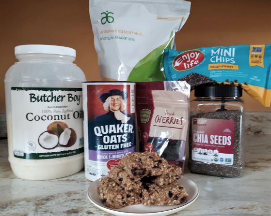 All ingredients for Cherry Vanilla Protein Bars Recipe