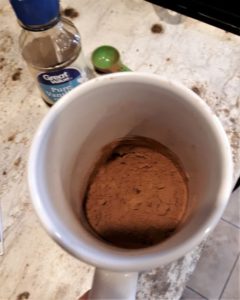 dry ingredients for protein mocha latte recipe