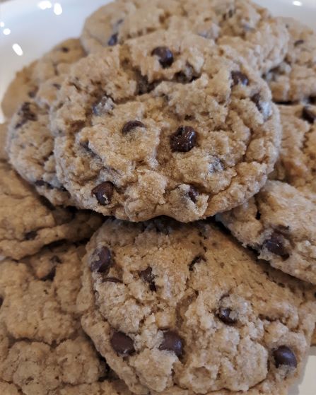 Finished Spelt oatmeal chocolate chip cookie recipe